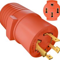 NEMA L14-30P to 14-50R RV Generator Adapter,30 Amp to 50 Amp 4 Prong Twist Lock Male Plug to 50A RV Female,RV/EV Charging Adapter